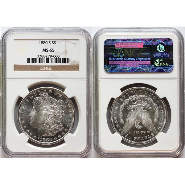 USA; 1880-S  $1 NGC MS65