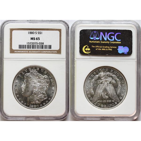 USA; 1880-S  $1 NGC MS65