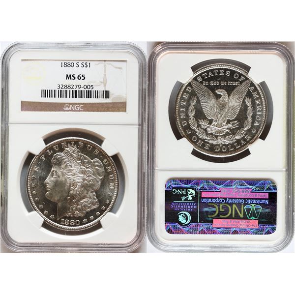 USA; 1880-S  $1 NGC MS65