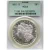 Image 2 : USA; 1881-S $1 PCGS MS64 Fully brilliant