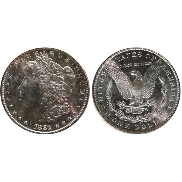 USA; 1881-S $1 Unc or better - NNC MS-67/PL