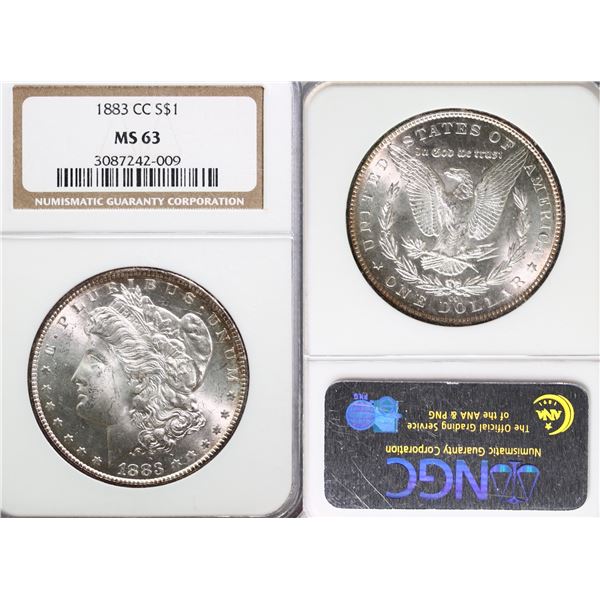USA; 1883-CC $1 NGC MS63