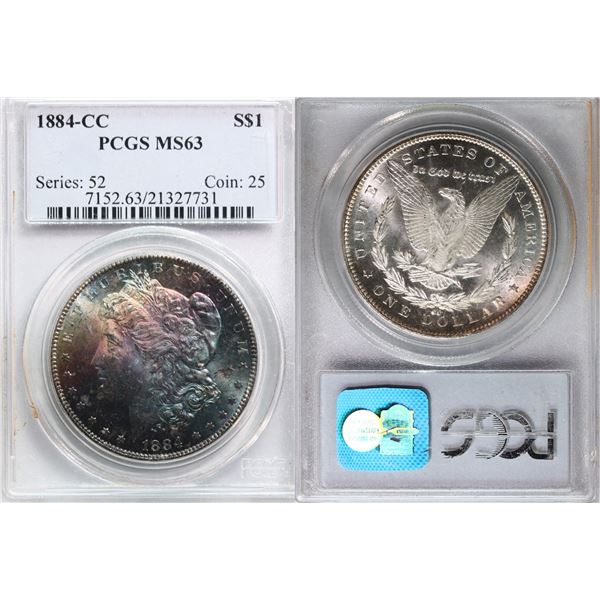 USA; 1884-CC $1 PCGS MS63