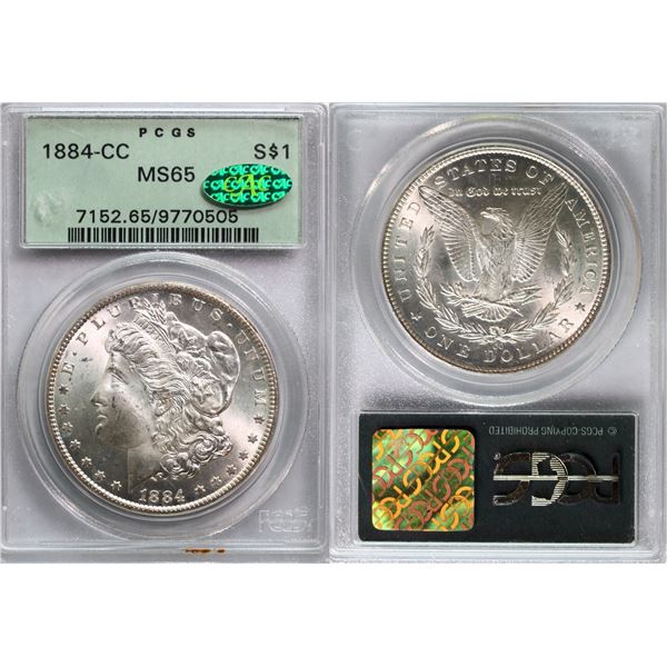 USA; 1884-CC $1 PCGS MS65