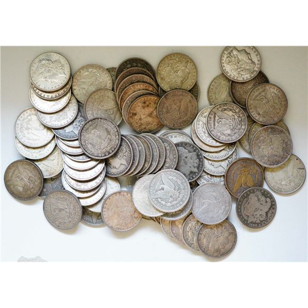 USA; 1889-S $1 EF, and 1904-S Fine, lot of 2 coins.