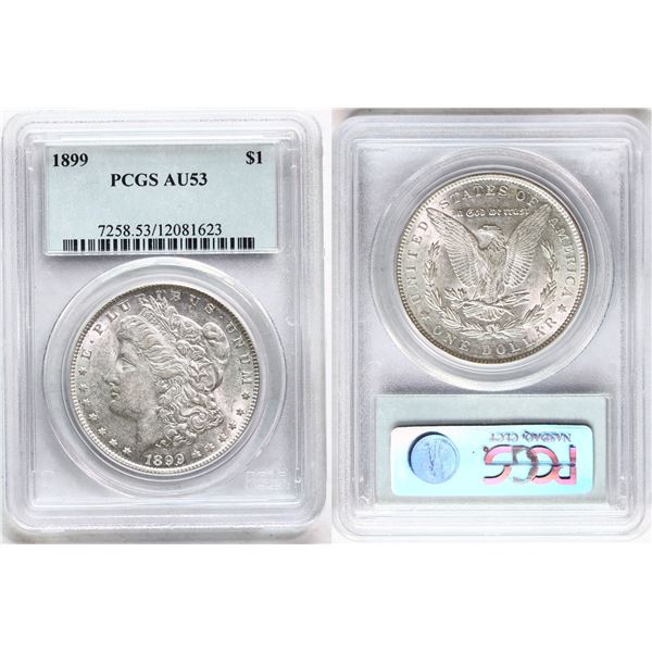 USA; 1899 $1 PCGS AU53, Brilliant and lustrous.