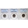 Image 1 : USA; 1916 5¢ Buffalo PCGS MS64,1938 D/D 5¢ Buffalo PCGS MS66, 1938 D 5¢ Buffalo series 19 coin 64 PC