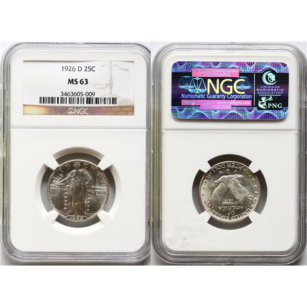 USA; 1926 D 25¢ NGC MS63