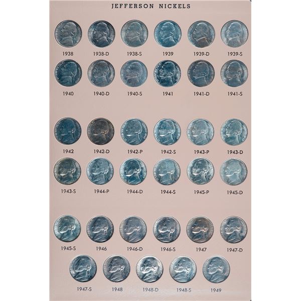 USA; 1938-2005 5 Cent Set! 150+ Jefferson Nickels .  A beautiful set including better dates and Mint