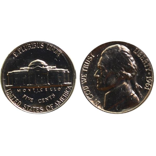 USA; 1961 5¢ ICCS PF66