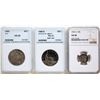 Image 2 : USA; Group of 8 decimal coins, various dates, denominations and grading companies.