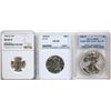 Image 3 : USA; Group of 8 decimal coins, various dates, denominations and grading companies.