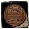 Image 2 : USA; 1893 Columbian Expo Medal Copper, 76mm housed in original but battered case of issue.  Medal is