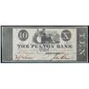 Image 1 : USA Oboslotete Banknote;  Fulton Bank (NYC) 18__ $10 #198 w/Seated Maid.  EF+ for issue.