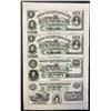 Image 1 : USA;  Bank of New England Uncut Sheet of 4 notes 18__ $1(2), $2 & $5 issues.