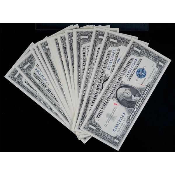 USA; 1957A $1 Fr-1620 #Q68812027-2050 - Silver Certificate - Blue seal -  Lot of 24 consecutive note