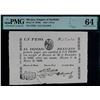 Image 1 : Mexico; 1823 1 Peso Pick #1b M10b #47050 - Cut Cancelled, PMG UNC64