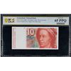 Image 1 : Switzerland; (19)82 10 Franken #82N0115519 Pick#53d PCGS UNC65PPQ