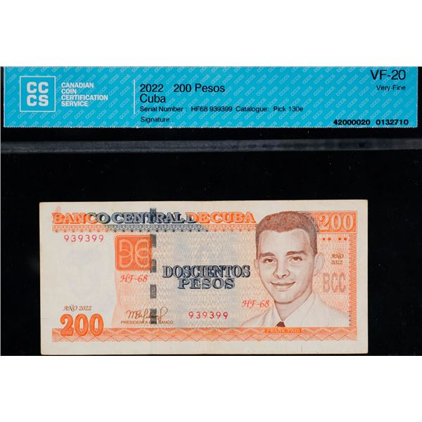 World banknote lot.  Includes Germany, Norway & Cuba.  Lot of 6 notes, all CCCS graded.
