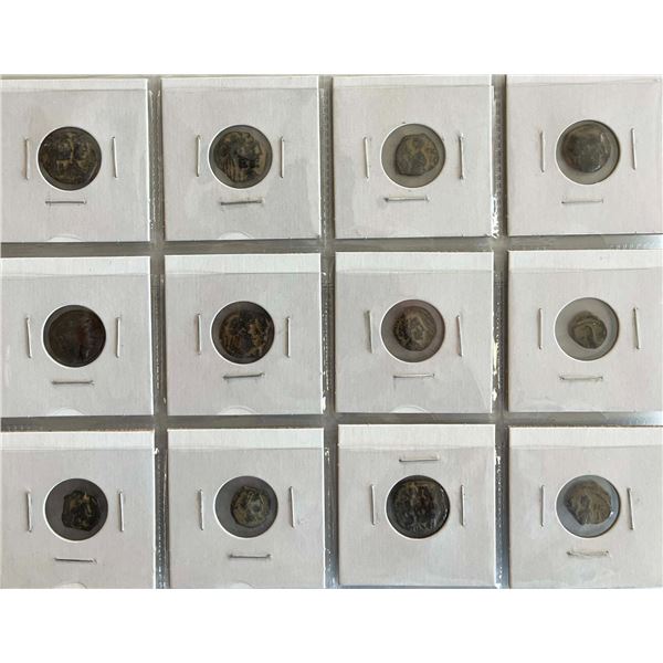 Ancients;  Lot includes Greek Nabataea, Rabbel II, Aretas II and more type Bronze issues.  Lot of 12