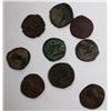 Image 1 : Ancients;  Roman Justinian 1 Follis type issues.  Lot of 9 coins.  .
