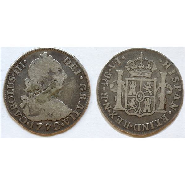 Colombia; 1772 N.R. 2 Reales KM47 Fine.  Scarce.