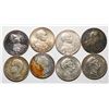 Image 1 : German States; Group of silver 3 Marks, Fine to AU.  Lot of 8 pieces.