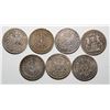 Image 1 : German States; Group of silver 5 Marks, Fine to EF  Lot of 7 pieces.