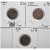 Image 1 : Great Britain;  1880 Farthing (4 Berries), 1881H & 1882H.  Lot of 3 better grade issues.  EF and bet