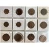 Image 2 : Great Britain;  Lot of 32 Copper Pennies, Half Pennies and Farthings 1900's to 1940's on average.