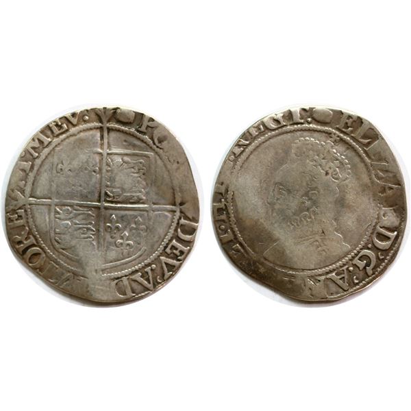 Great Britain; 1558-1603 Shilling- Elizabeth I,  G-VG or better.