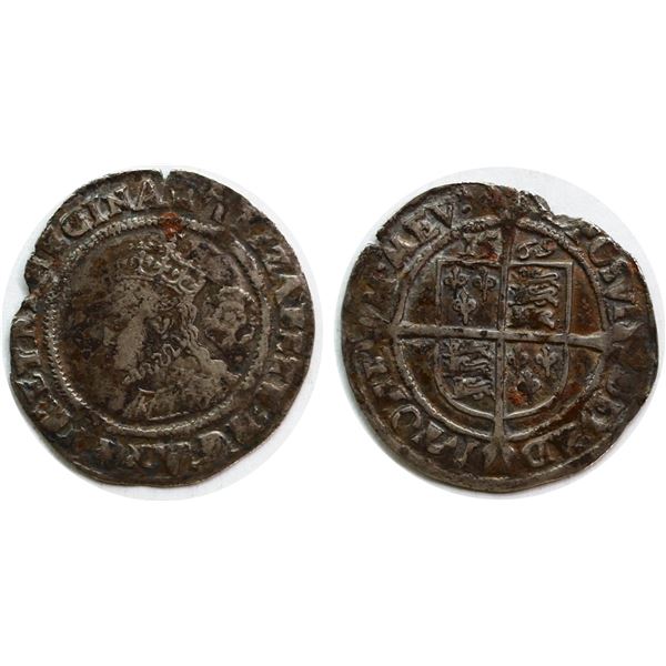 Great Britain; 1569  6 Pence - Elizabeth I,  VF or better with minor issues.