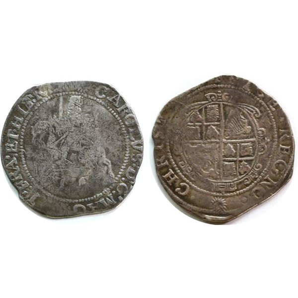 Great Britain; 1638-1639 -  1/2 Crown -  Charles I, G-VG or better.
