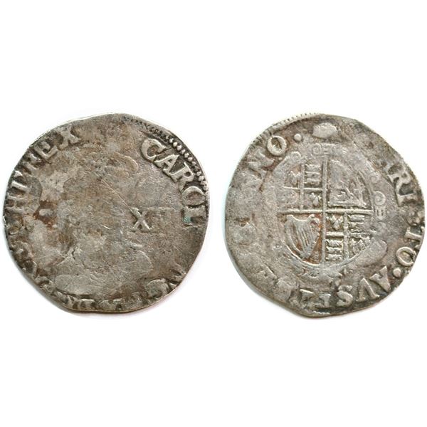 Great Britain; 1638-1639 -  Shilling -  Charles I, Tower Mint G-VG.