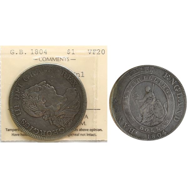 Great Britain; 1804 Dollar - George III, ICCS VF20
