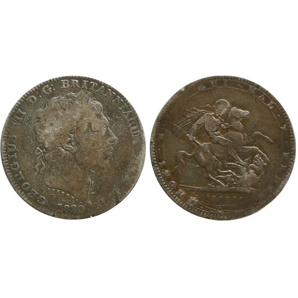 Great Britain; 1820 Crown - VG-F or better