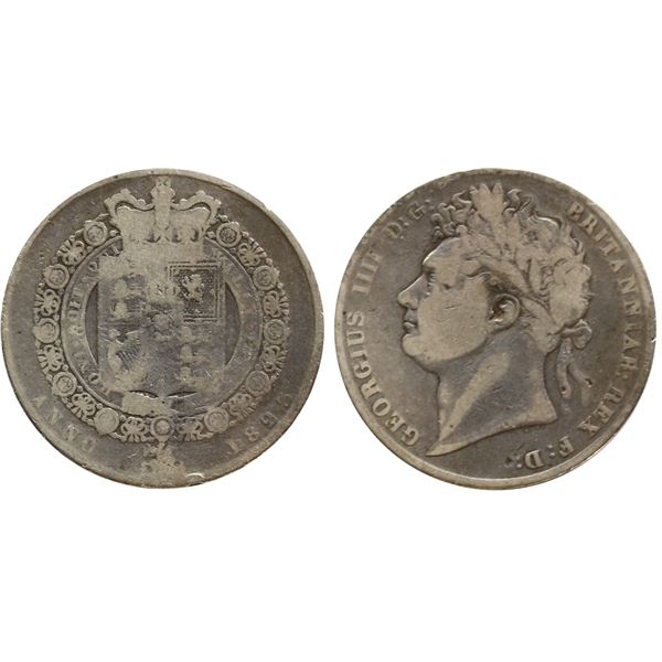 Great Britain; 1823 1/2 Crown  VG-For better