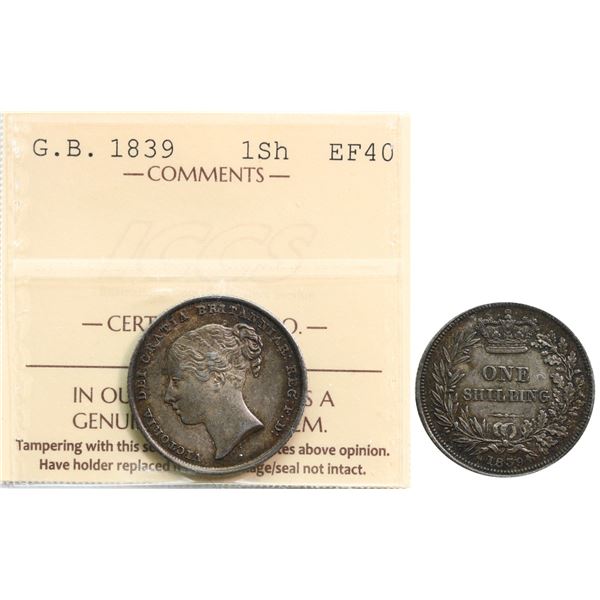 Great Britain; 1839 1 Shilling ICCS EF40