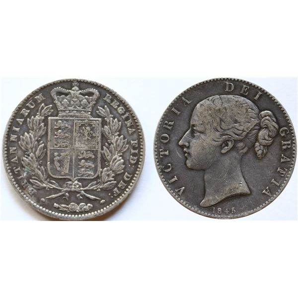 Great Britain; 1845 Crown KM#741 VF