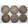 Image 1 : Great Britain; 1889 Crown (5), 1889 Double Florin average VF.  Lot of 6 coins.