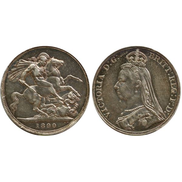 Great Britain; 1890 Crown - EF or better