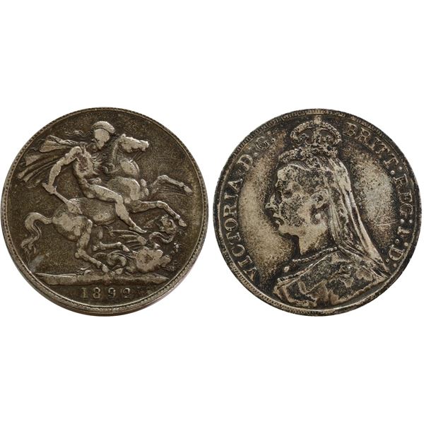 Great Britain; 1892 Crown -  F-VF or better