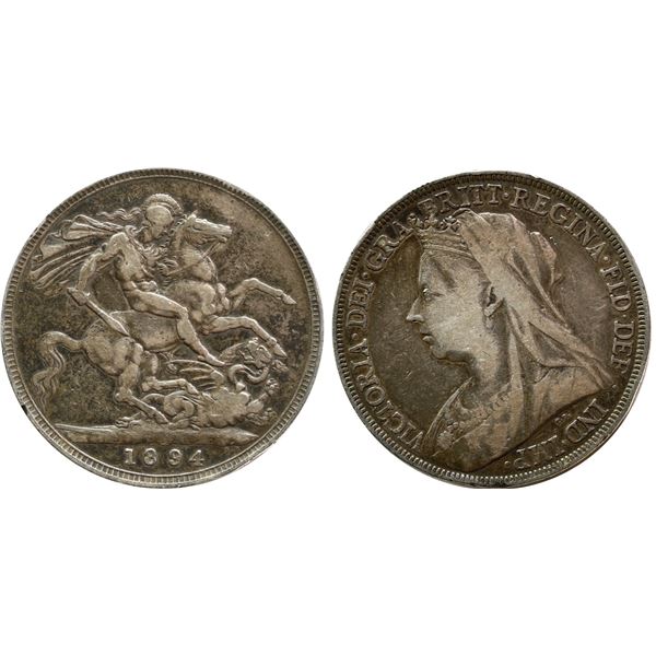 Great Britain; 1894 Crown -  LV III - about VF