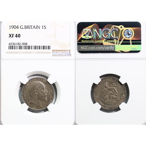 Great Britain; 1904 $1 NGC XF40