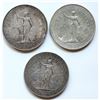 Image 1 : Great Britain; Lot of 3 British Trade Dollars, One with Chopmark.  VF-EF.