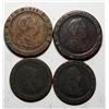 Image 2 : Great Britain; Lot of 4  Large "Copper" pieces dated 1797.  Average circulated.
