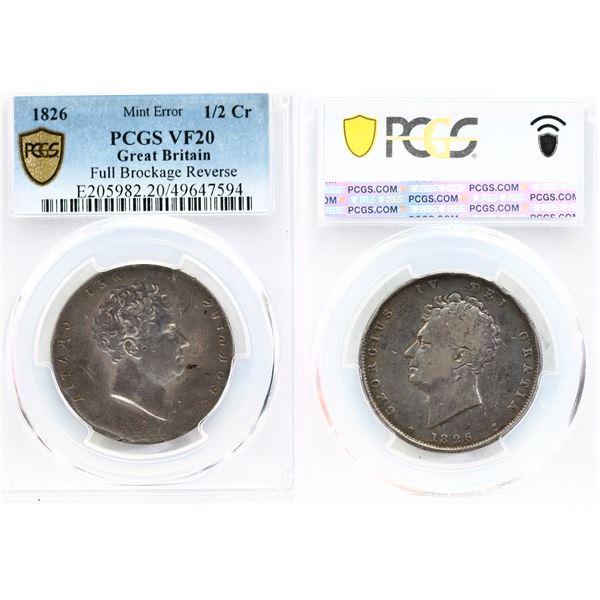Error Coin;  Great Britain; 1850 6D, PCGS AU Details.  15% Off-Centre Strike.  Designated as cleaned