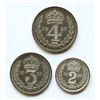 Image 2 : Great Britain; 1937 Maundy Money set housed in original red case. Missing 1P.