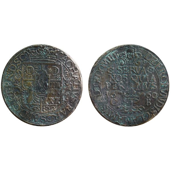 Hungarian State; Transylvania 1660-CB Thaler - Prince Akos Barcsai, Ef or better with light corrosio