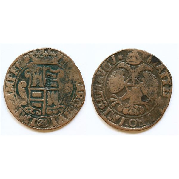 Netherlands-Kampew; 1685 28 Stuivers KM76 - Silver. Fine for issue.